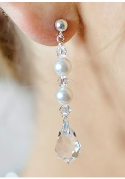 Boucles d'oreilles mariage Glamour Perles