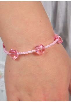 Bracelet enfant Petits Coeurs rose