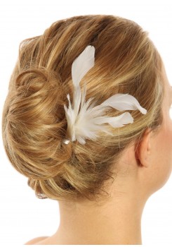 Accessoires cheveux plumes mariage Insouciance